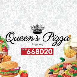 Queen's Pizza logo.